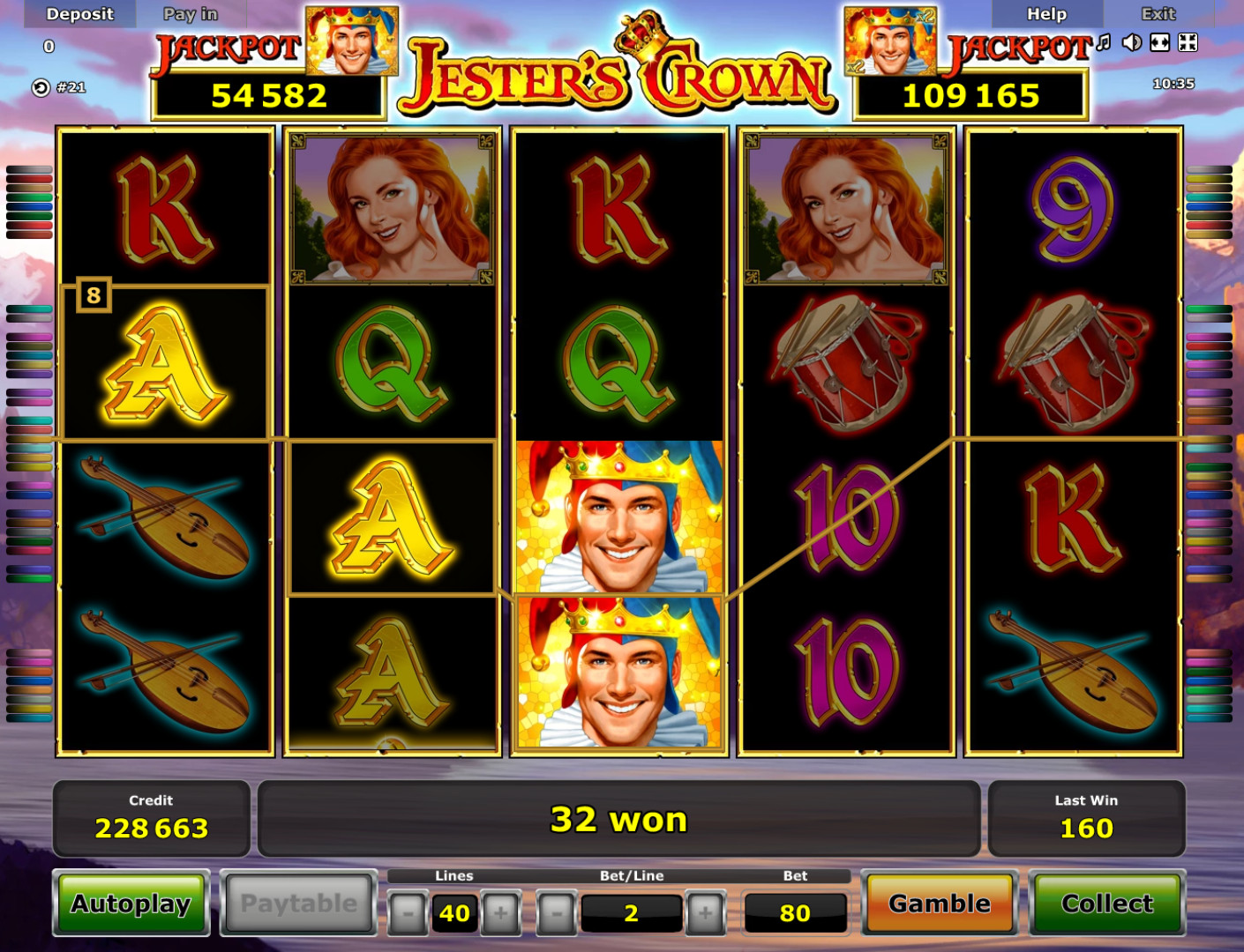 Игровой автомат о Робине Гуде "Корона шута"